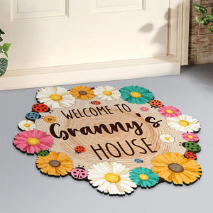 Welcome To Nana's House - Gift For Grandma - Personalized Custom Shaped Doormat