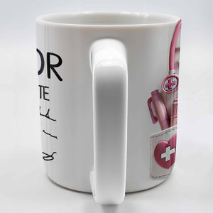 A Wise Doctor Once Wrote, Medical Coat and Stethoscope, Personalized Custom Coffee Mug, Gift for Doctors