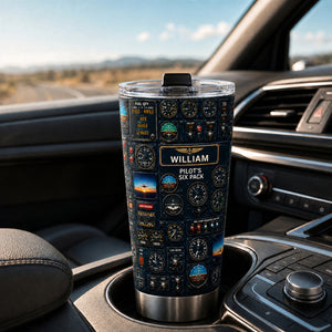 Six Packs of Pilots Tumbler Cup - Personalized Gifts For Pilots