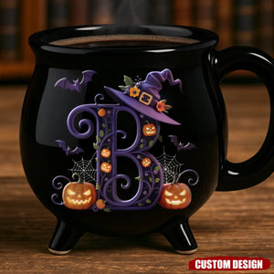 Custom 12oz Ceramic Cauldron Coffee Mug - Personalized Halloween Witchy Gifts For Besties, Sisters, BFF, Family, Yourself - Brew And Boo