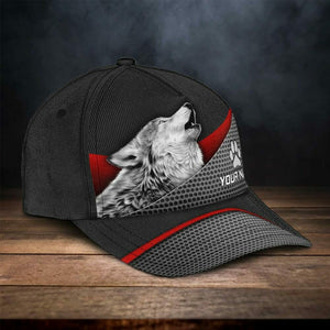 Wolf Color Metal Pattern Personalized Classic Cap
