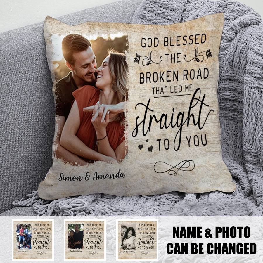 God Knew My Heart Needed You Photo Pillow Gift For Couple