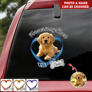 Personalized Photo Forever In My Heart Dog Memorial Decal