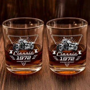 Custom Photo Classic Car Limited Edition - Personalized Whiskey Glass