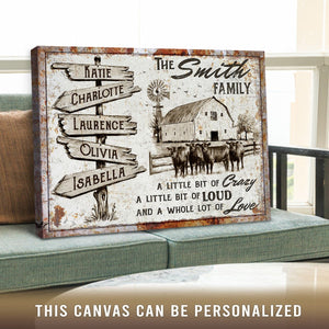 Best Family Gift Names Sign Farmhouse Wall Decor Personalized Poster