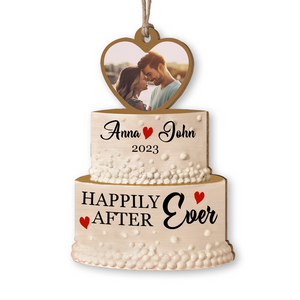 Happily After Ever - Personalized Acrylic Ornament, Gift For Christmas