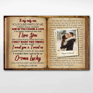 A Thousand Years Lyrics Book – Personalized Couple Poster Canvas Wall Art