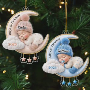 Personalized Baby Acrylic Ornament - Gift For New Parents