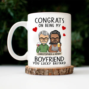 Congrats On Being My Husband Chibi - Anniversary, Vacation, Funny Gift For Couples, Family - Personalized Custom Mug