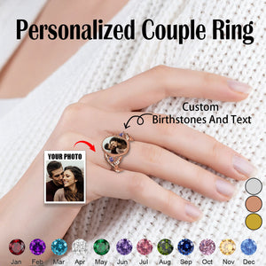 Forever Love-Personalized Couple Photo Ring