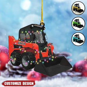 2024 New Release – Personalized Skid Steer Loader Christmas Ornament, Gift For Trucker