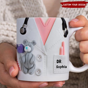 Personalized Doctor 3D Effect Coffee Mug - Gift Idea for Pediatrician/Doctor/Dentist