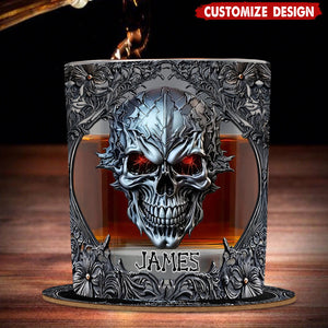 Cool Skull - Personalized Skull Whiskey Glass