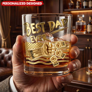 Power Fist-Personalized Whiskey Glass-Gifts For Dads