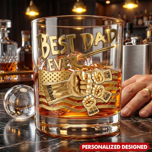 Power Fist-Personalized Whiskey Glass-Gifts For Dads