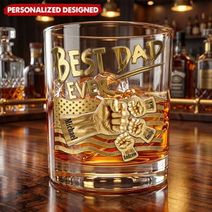 Power Fist-Personalized Whiskey Glass-Gifts For Dads