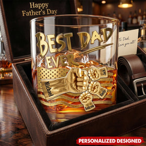 Power Fist-Personalized Whiskey Glass-Gifts For Dads