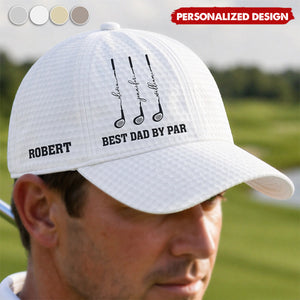 Best Dad Grandpa By Par Golf Clubs-Personalized Classic Cap