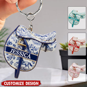 Personalized Saddle Keychain - Gift For Horse Lovers