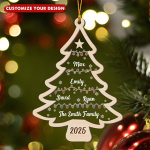 Wish You A Wonderful Christmas - Family Personalized Tree Ornament 2025