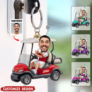 Personalized Golf Acrylic Keychain - Gift for Golf Lovers