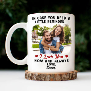 Custom Photo In Case You Need A Little Reminder - Gift For Couples, Husband, Wife - Personalized Mug