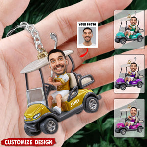 Personalized Golf Acrylic Keychain - Gift for Golf Lovers