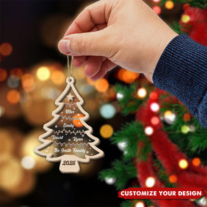 Wish You A Wonderful Christmas - Family Personalized Tree Ornament 2025
