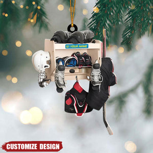 Personalized Hockey Closet Ornament -Gift For Hockey Lover - 2025 New Release