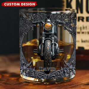 Biker Whiskey - Personalized Biker Whiskey Glass
