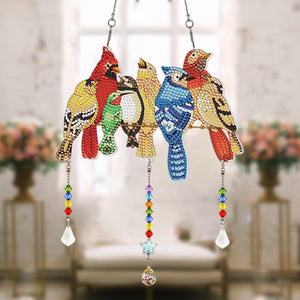 Diamond- Art Hanging Kit - Special Rhinestone 5D Window Ornament - Gift For Bird Lovers