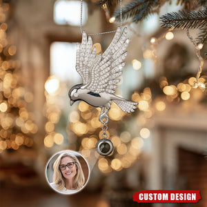 Personalized Photo Hummingbird Projection Memorial Ornament