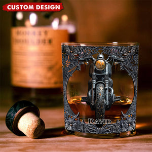 Biker Whiskey - Personalized Biker Whiskey Glass