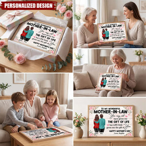 To My Mother-In-Law Happy Mother's Day-Personalized Poster-Heartwarming Mother's Day Gift For Mother-In-Law