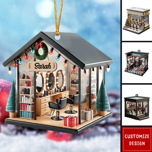 Personalized Barber Shop Christmas Ornaments - Gift For Barber - 2024 New Release