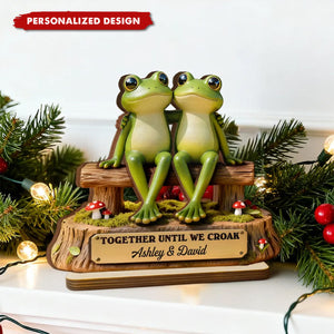 Personalized Frog Couple Wooden Plaque-Gift For Couple