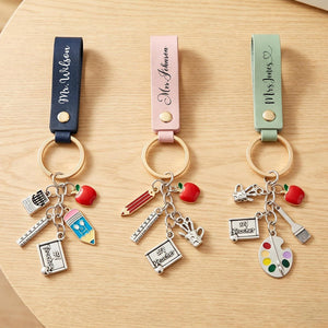 Personalized Back to School Keychain - Teacher Appreciation Gift