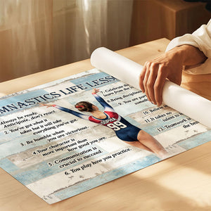 Personalized Gymnast Girl Canvas Poster-Gift For Daughter Granddaughter Teen Girl