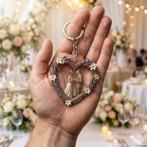 Personalized Couple Heart Keychain-Gift For Couple