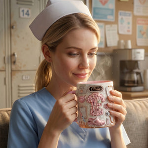 Personalized Nurse Themed Mug - Gift For Nurses & Healthcare Workers