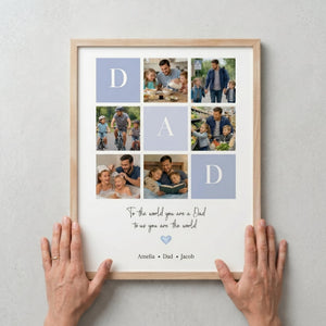 Personalized Dad Photo Print Poster - Gift For Father’s Day & Birthday