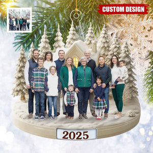 Custom Photo Acrylic Ornament - Personalized Christmas Birthday Gifts For Mom, Dad, Kids - Our Winter Wonderland