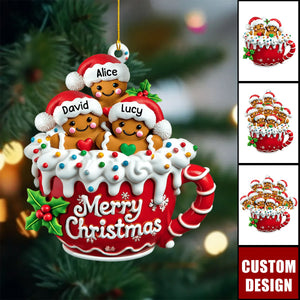 Merry Christmas - Personalized Gingerbread Christmas Ornament, Gift For Family - 2025 New Release