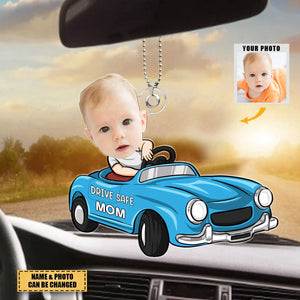 Custom Photo Baby Driver - Family Personalized Car Ornament - Acrylic Custom Shaped - Gift For Family Members