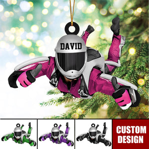 Personalized Skydiving Christmas Ornament, Gift For Skydiving Lovers - 2025 New Release