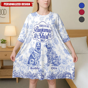 My Pawjamas Dog Custom Breeds Toile De Jouy Style-Personalized Sleep Tee