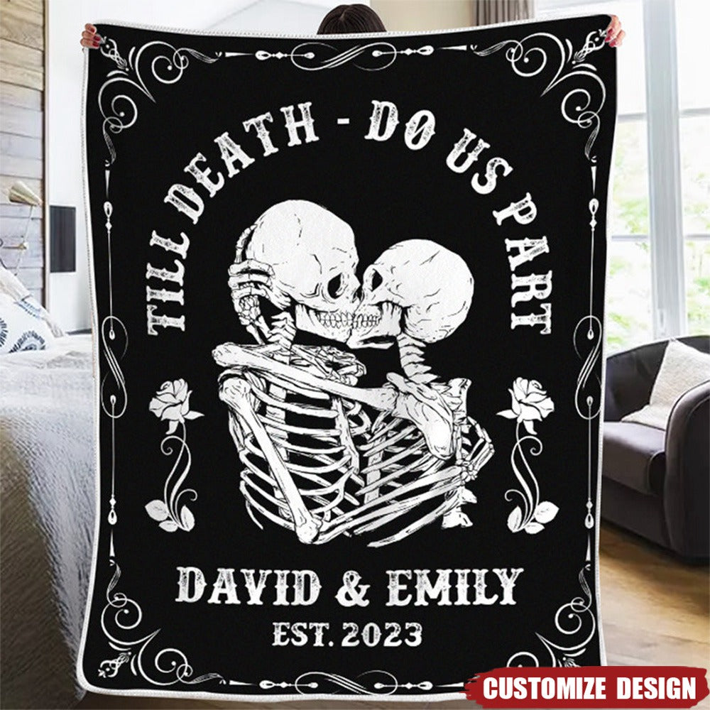 Till Death Do Us Part - Couple Personalized Blanket - Gift For Couple