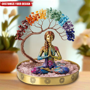 Yoga Girl Plaque - Personalized Gifts For Yoga Lovers