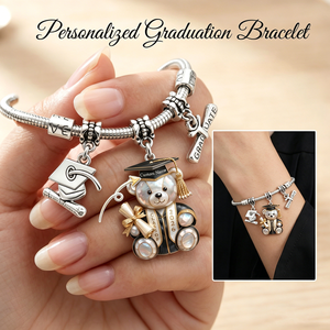 Personalized Graduation Bear Bracelet - Gift For Graduate