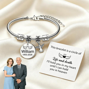 Personalized Angel Memorial Bracelet